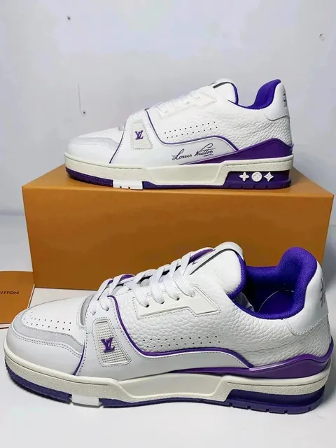 Louis Vuitton LV Trainer White Purple