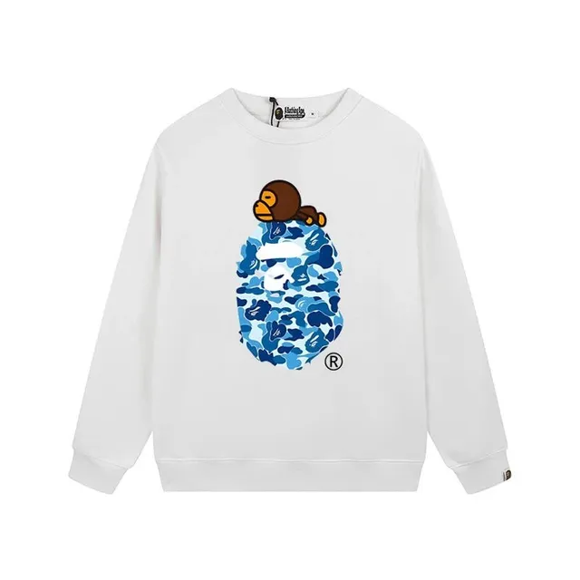 BAPE Crewneck Sweatshirt Blue Camo Ape Head