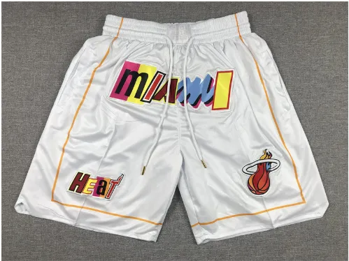 NBA Basketball Shorts Miami Heat Logo Print