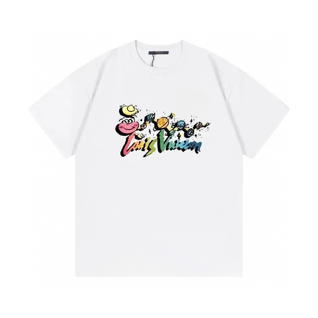 Louis Vuitton Graphic T-Shirt Cartoon Print