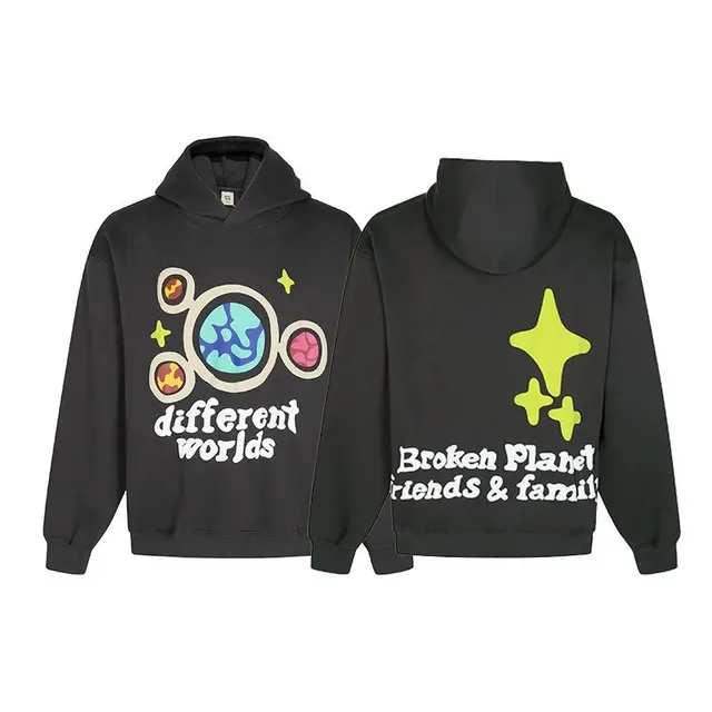 Broken Planet Hoodie Different Worlds Print