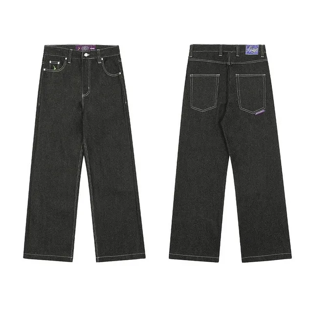 Levi's 501 Straight Fit Jeans Black with Contrast Stitching