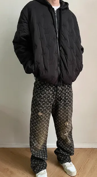 Louis Vuitton Quilted Puffer Jacket Monogram Print