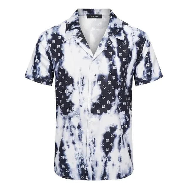 Amiri Short-Sleeve Shirt Tie-Dye Logo Print