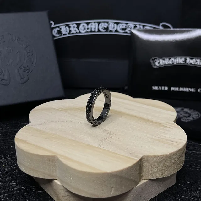 Chrome Hearts Ring Black Diamond Pave