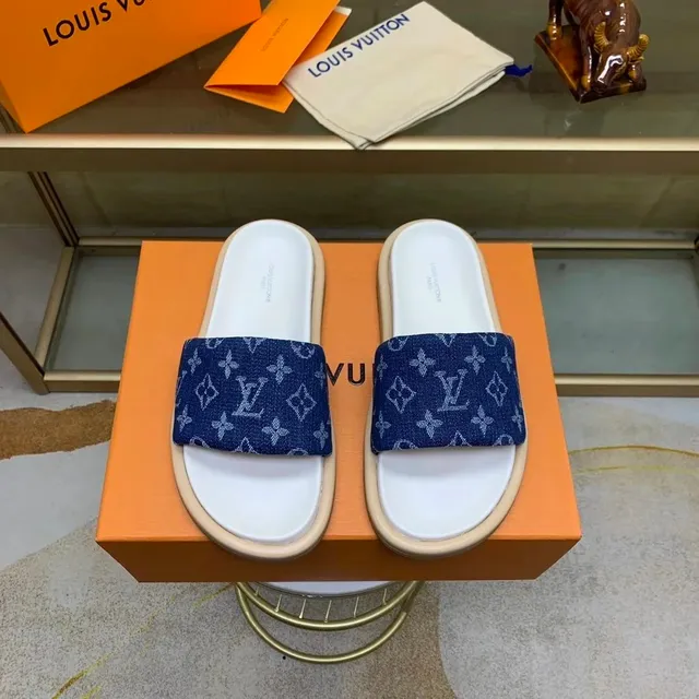 Louis Vuitton Slide Sandal Monogram Denim