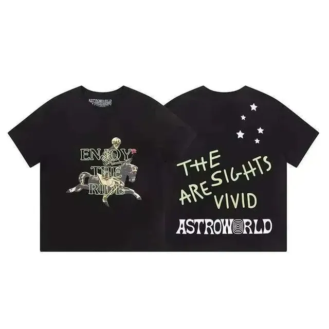 Astro World Graphic Tee Enjoy the Ride / The Are Sights Vivid
