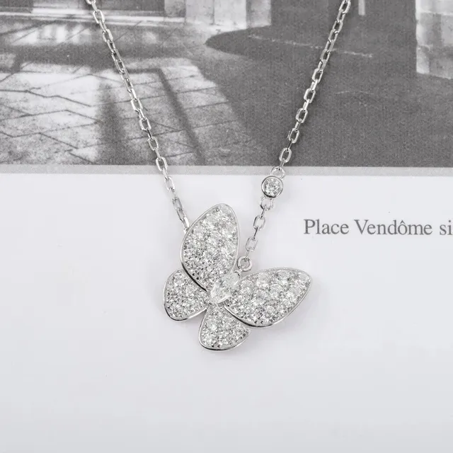 Van Cleef & Arpels Butterfly Pendant Pavé Diamond