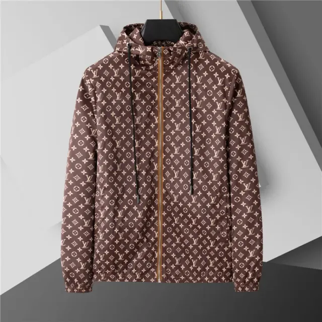 Louis Vuitton Monogram Hooded Jacket Brown Monogram