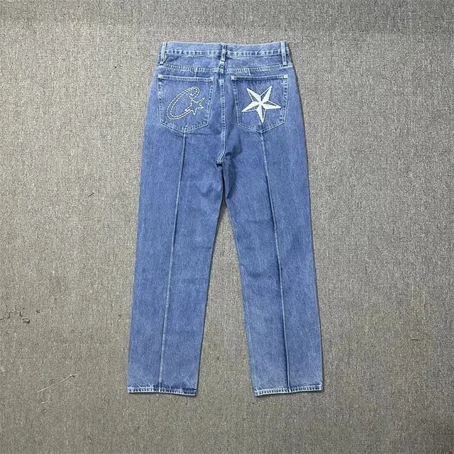 Denim Tears Straight-leg Jeans Star Embroidery