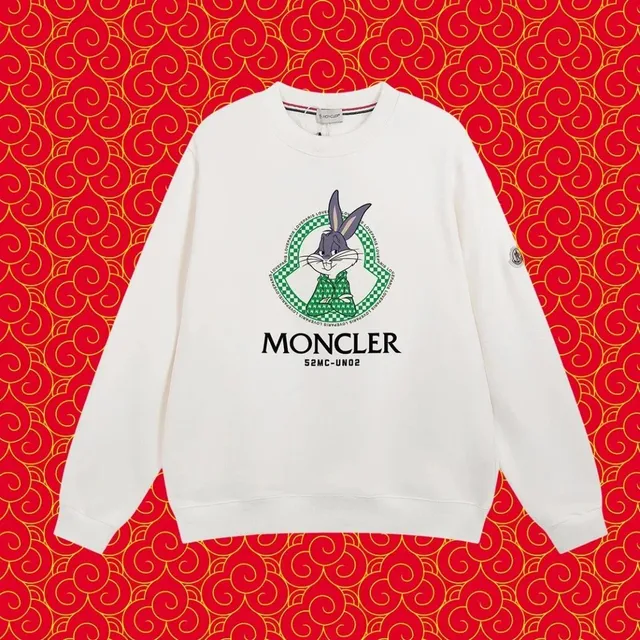 Moncler × Looney Tunes Crewneck Sweatshirt Bugs Bunny Graphic