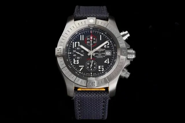 Breitling Navitimer Chronometre Black Dial with Grey Strap