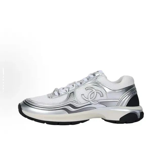 Chanel Sneaker Metallic Silver