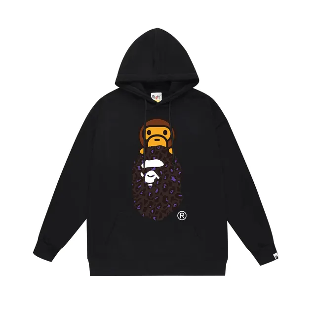 BAPE Hoodie Ape Head Leopard Print