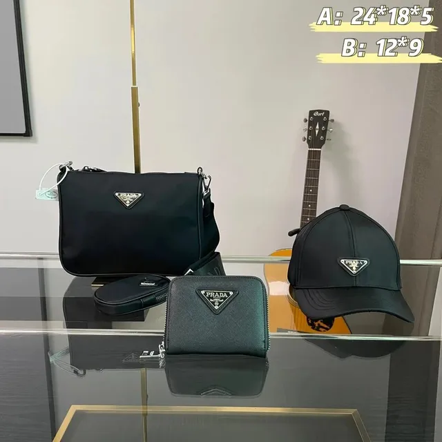 Prada Nylon Crossbody Bag Triangle Logo