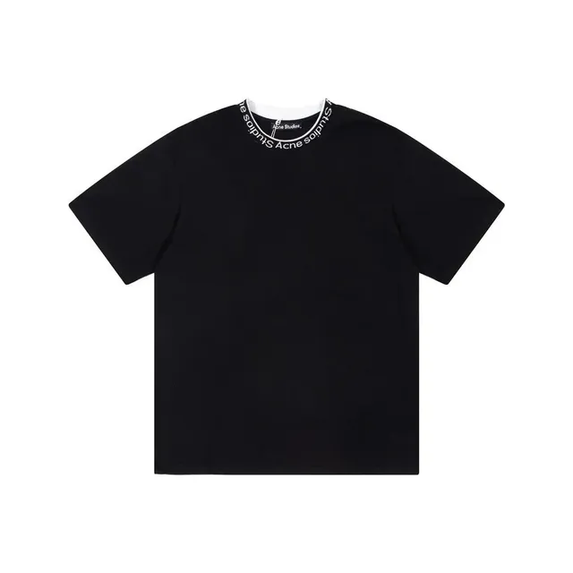 Acne Studios Logo Neck T-Shirt White Logo Trim
