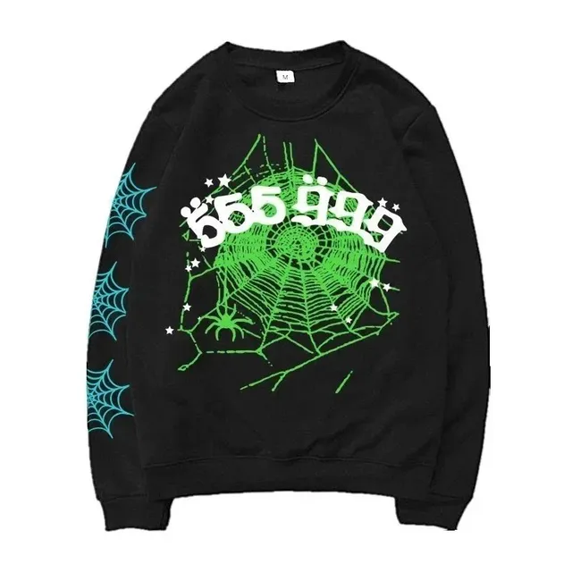 Sp5der Spiderweb Crewneck Neon Spiderweb Print
