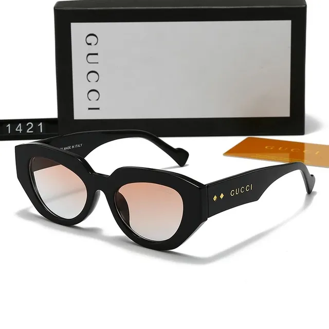 Gucci Sunglasses Oval Frame with Gradient Lenses