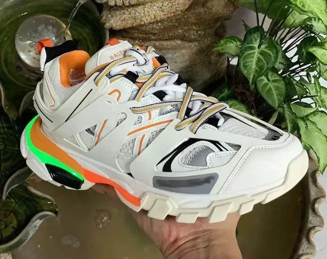 Balenciaga Triple S White Orange Neon Green