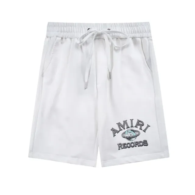 Amiri Records Shorts Embroidered Logo