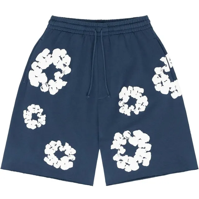 Off-White Cotton Shorts Floral Print