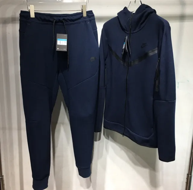 Nike Tech Fleece Hoodie and Joggers Navy