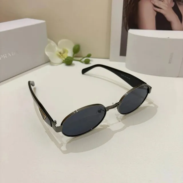 Prada Oval Sunglasses Metal Frame