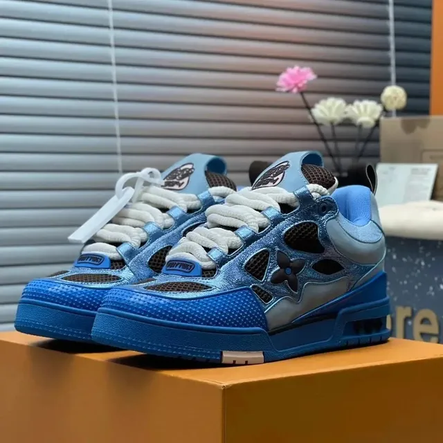 Louis Vuitton LV Trainer Metallic Blue