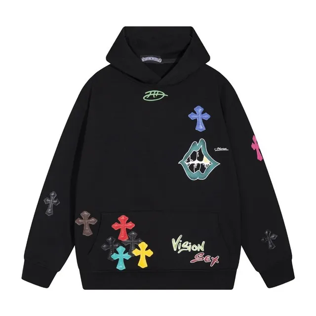 Chrome Hearts Hoodie Multi-Embroidered Crosses