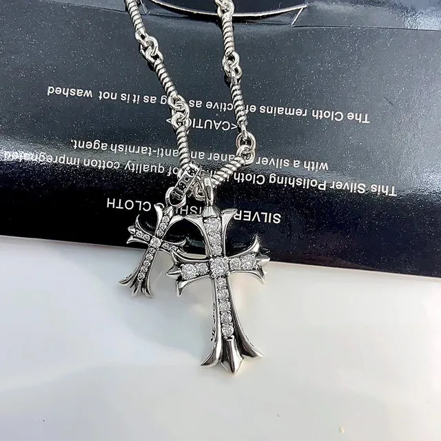 Chrome Hearts Cross Pendant Pave Diamond