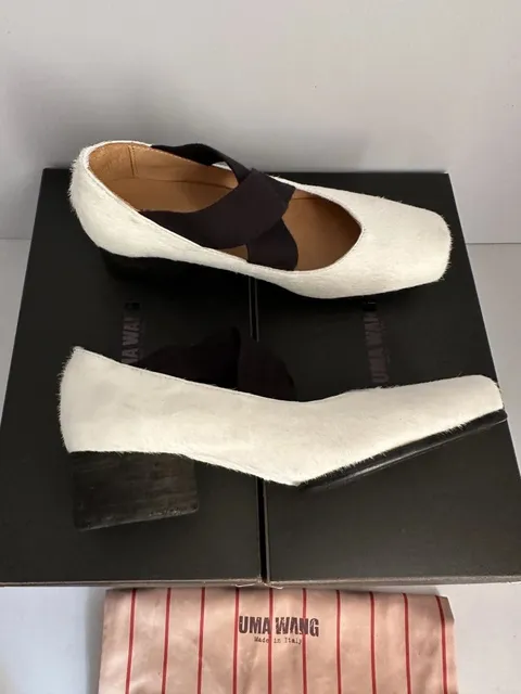 Miu Miu Mary Jane Loafer Haircalf with Cross Strap