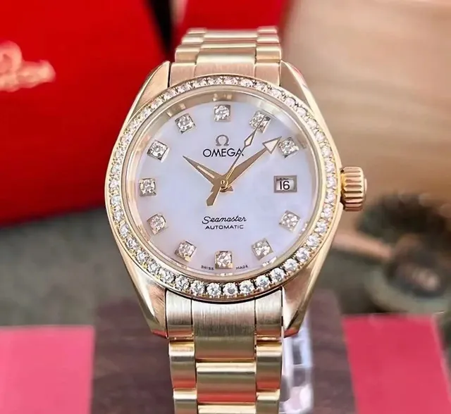 Omega Seamaster Automatic Diamond Bezel and Hour Markers