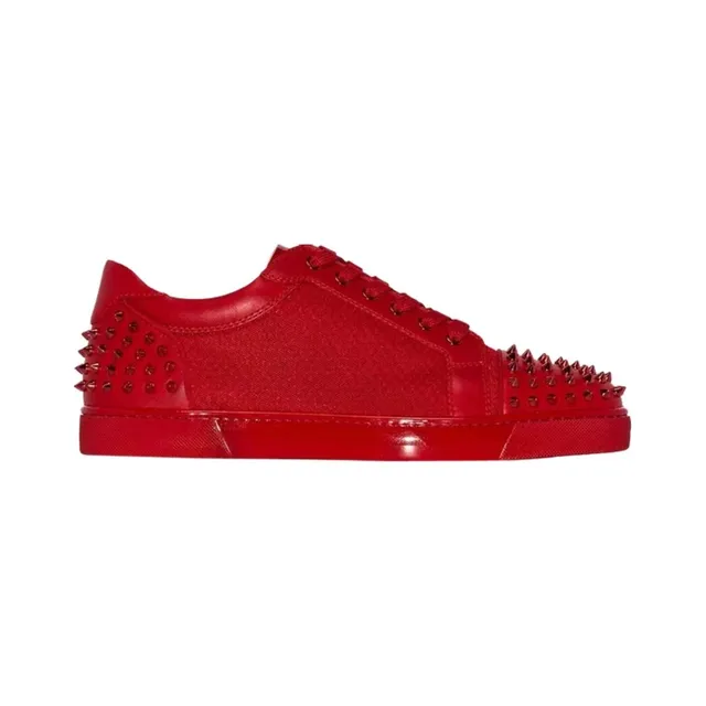 Christian Louboutin Louis Junior Spikes Monochrome Red
