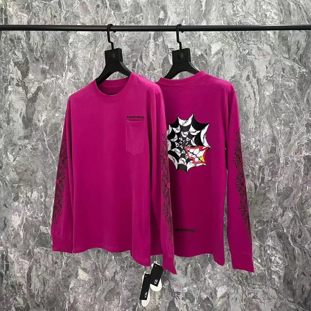 Chrome Hearts Long Sleeve Tee Spider Web Graphic
