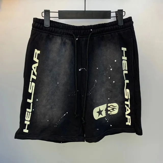 Hellstar Logo Shorts Splatter Print