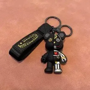 KAWS Companion Keychain Black with Gold Accents