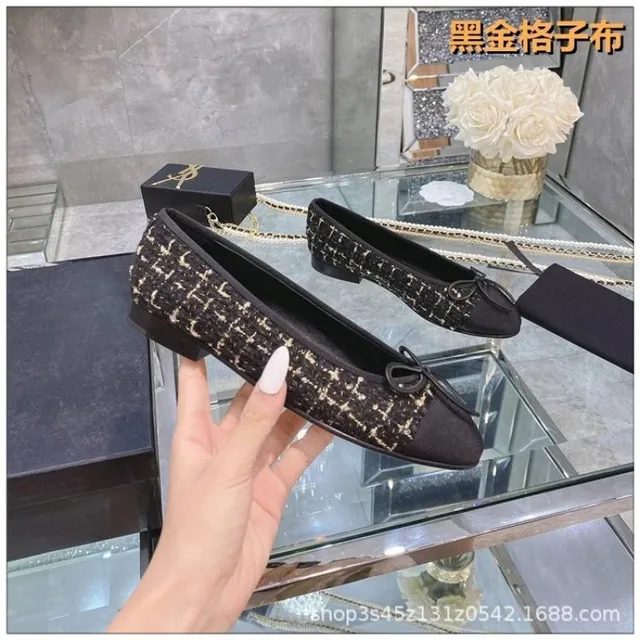 Chanel Bow Loafer Tweed