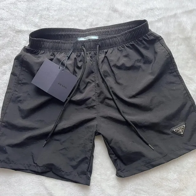 Prada Nylon Shorts Triangle Logo
