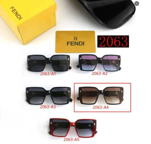 Fendi Square Sunglasses Gradient Brown Lens