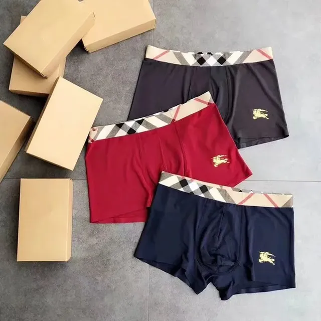 Burberry 灰+酒红+蓝 礼盒装