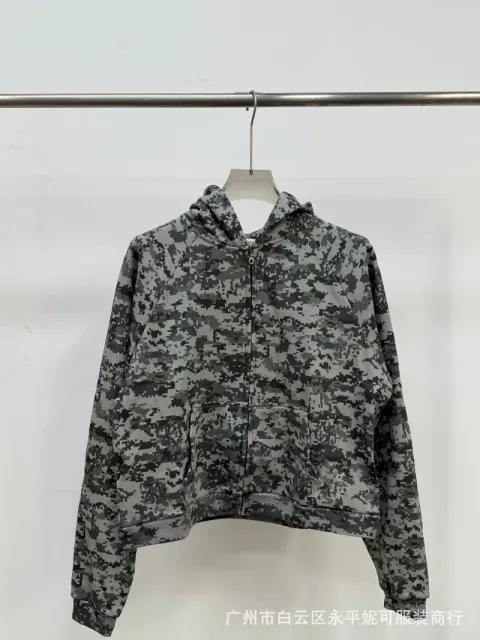 绿迷彩/拉链卫衣