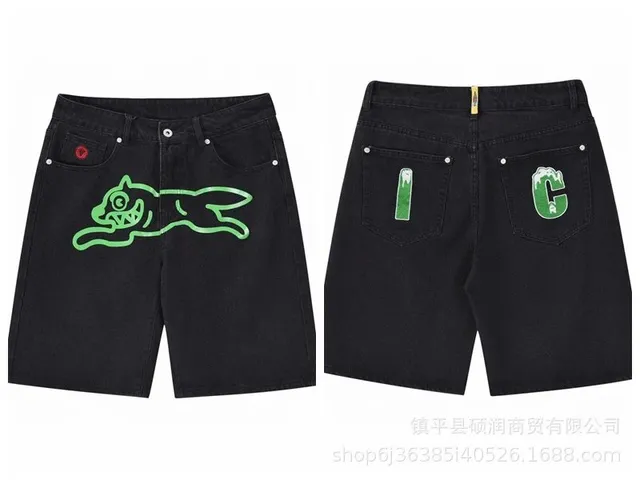 D051短裤黑色绿狗