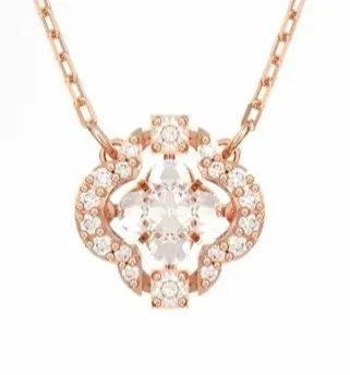 Swarovski Pendant Necklace Crystal Floral Motif