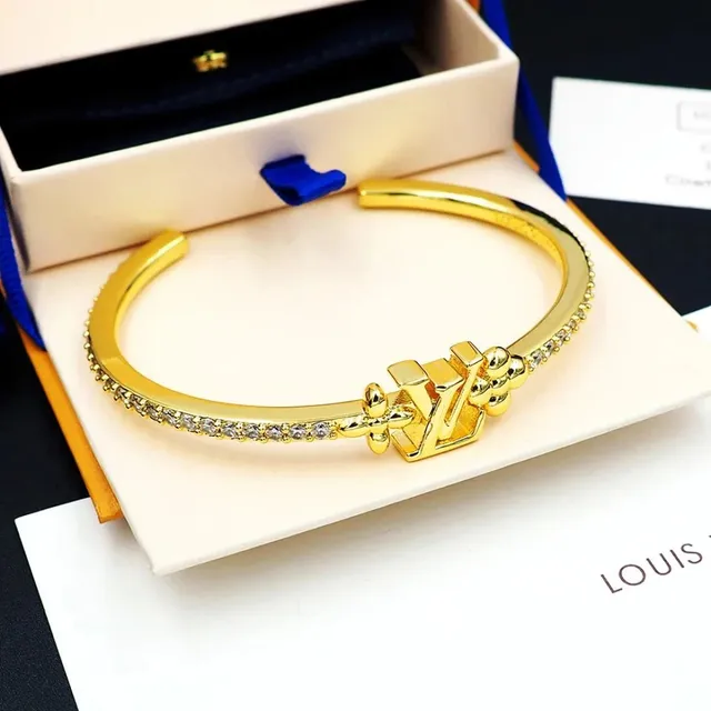 Louis Vuitton LV Cuff Bracelet Crystal-Embellished