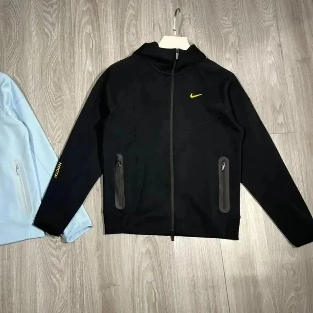 Nike Tech Fleece Jacket Black with Volt Swoosh