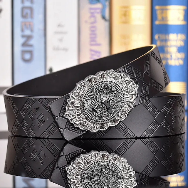 13 # Silver Buckle+Antique Medusa Black
