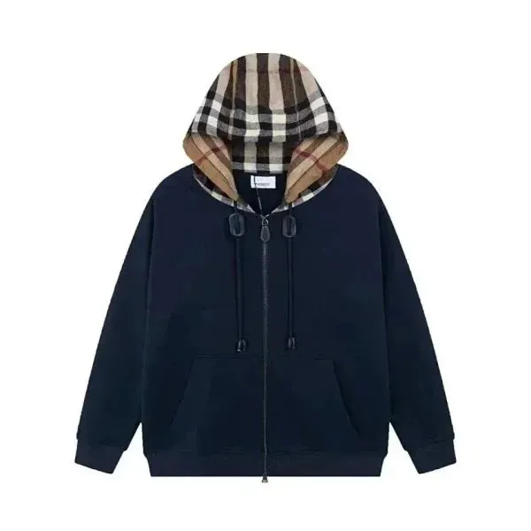 Burberry Zip-Up Hoodie Checkered Lining