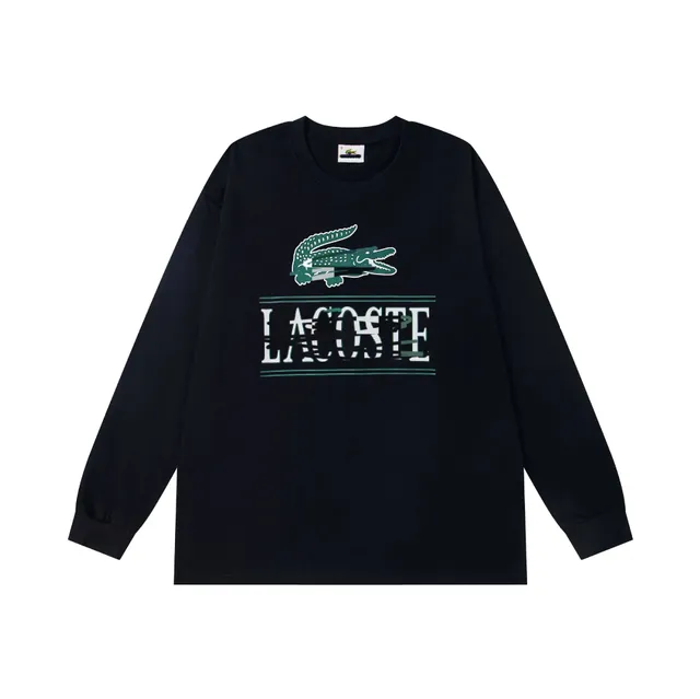 Lacoste Long Sleeve Tee Crocodile Logo Graphic