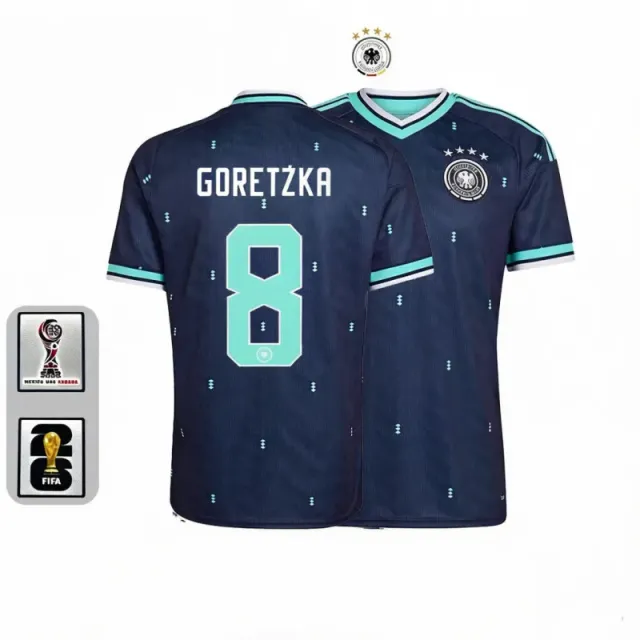 Germany away jersey, number 8 with captain's armband
