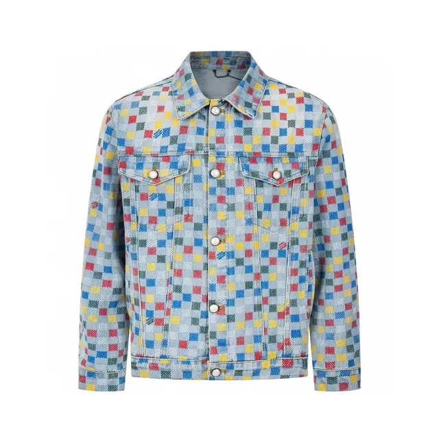 Louis Vuitton Denim Jacket Multicolor Checkered